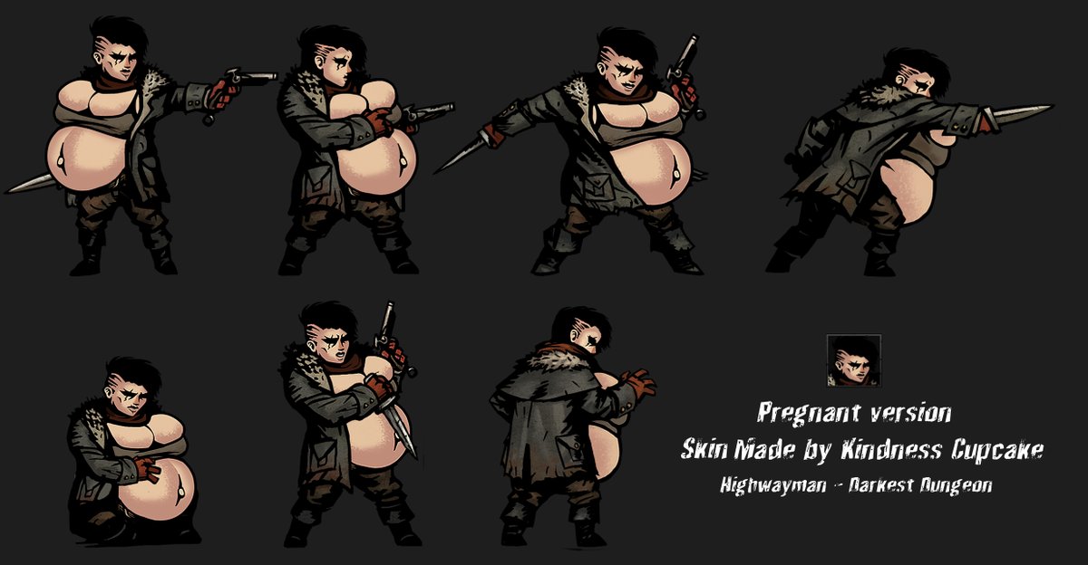 Skin preview for Highwayman - Darkest Dungeon 
▪️Pregnant version.
It will be available for download very soon.
