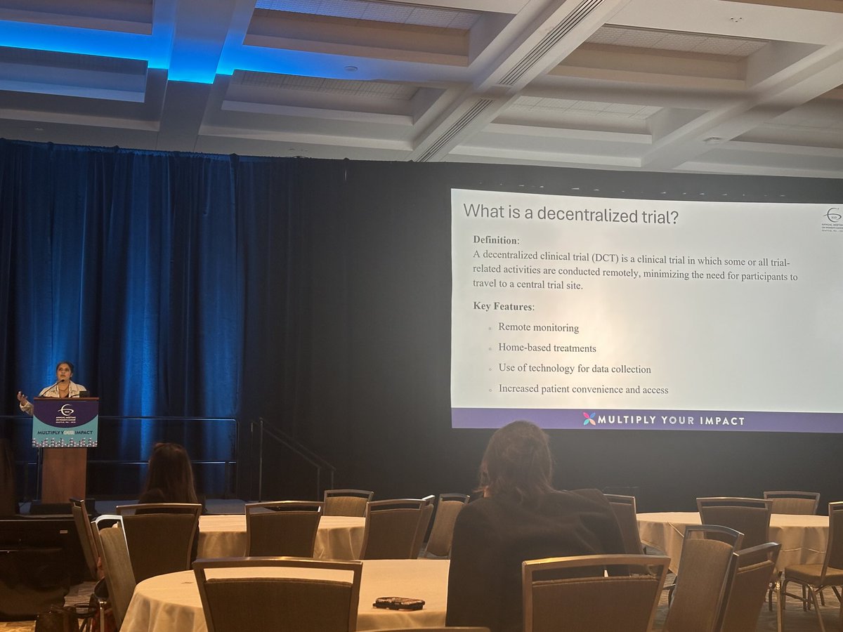 ⁦<a href="/AmanikaKumar/">Amanika</a>⁩ decentralized trials: bringing clinical trials to the patients home.  Exciting new frontier for modifiable factors to improve patient outcomes.  ⁦<a href="/SGO_org/">SGO</a>⁩ ⁦<a href="/GYNCancer/">FdtnForWomensCancer</a>⁩ #sgomtg #SGO2025