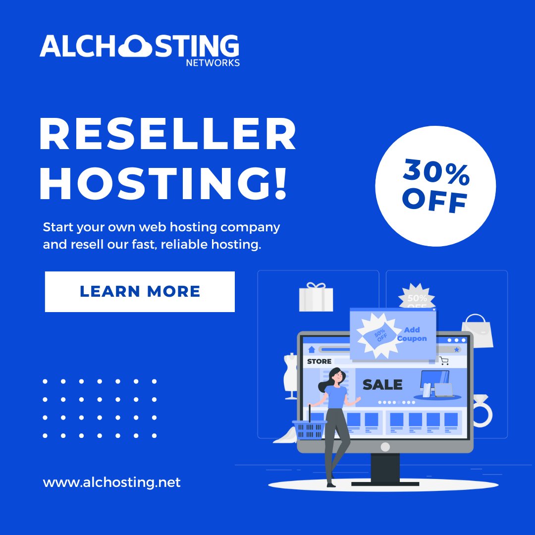 alchosting's tweet image. Looking to offer top-notch hosting services to your clients? ALC Hosting Networks has you covered with our Reseller Hosting Plans! 

 Ready to take the leap? Explore our plans now:
 alchosting.net/reseller-hosti…

#ResellerHosting #WebHosting #ALCHostingNetworks #GrowYourBusiness