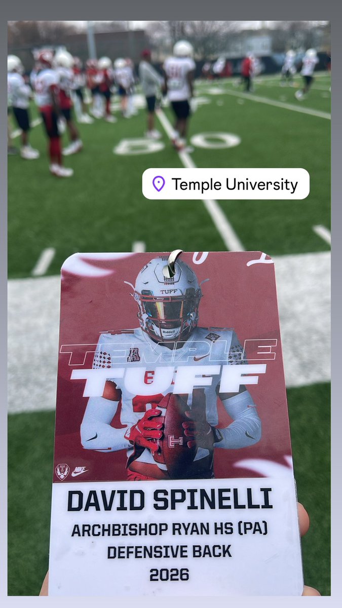 DavidSpinelli_'s tweet image. Had a great time at Temple today! Thank you for the hospitality! @Coachblsmith @_CoachBaker2 @CoachAhmadTUFF @PRZPAvic @CoachKCKeeler @WRTreezy