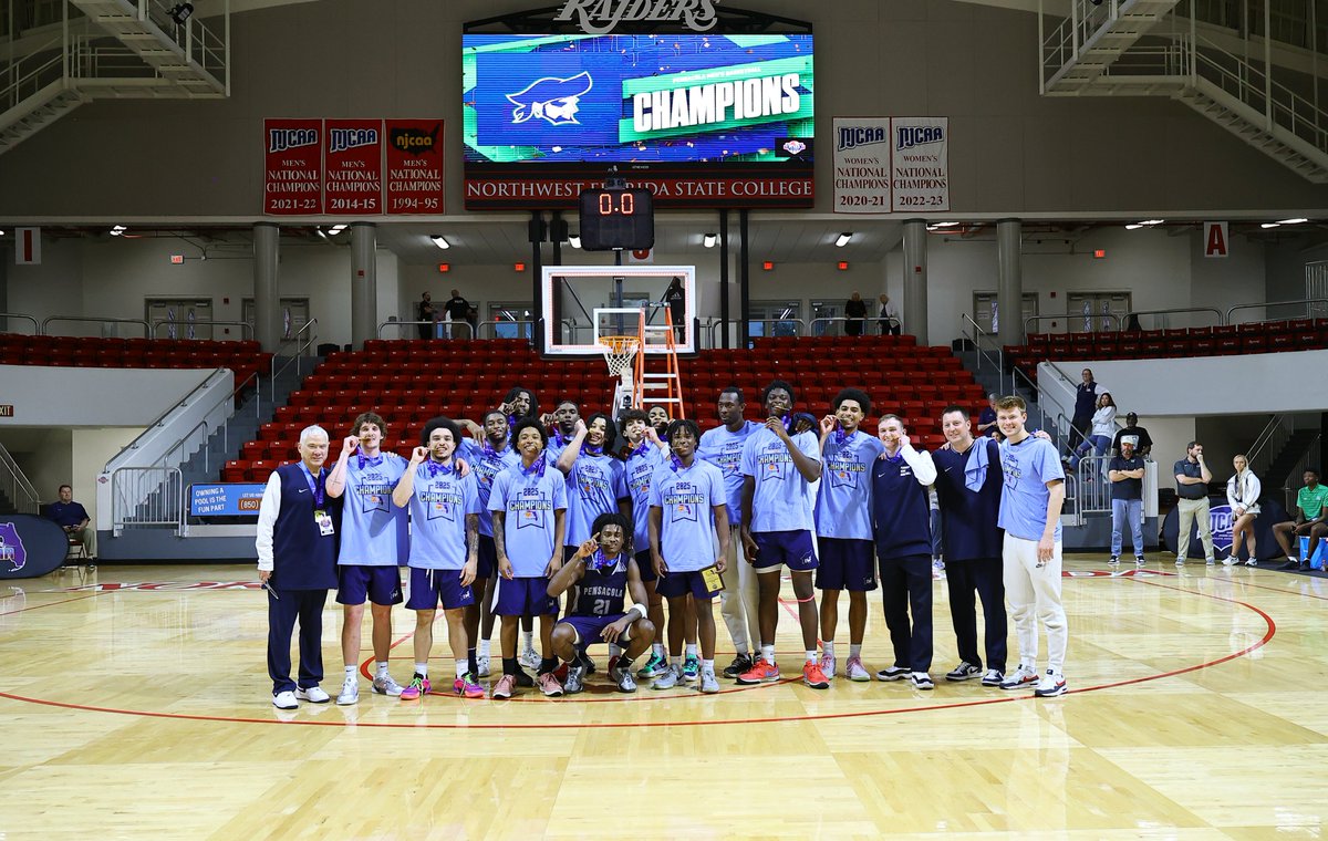 Congratulations to the Pensacola State College Pirates, 2025 FCSAA Division I Men's Basketball Champions...first FCSAA title since 1993 for the Pirates!