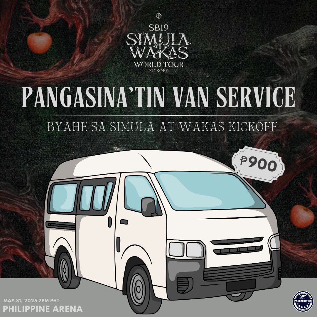 Pangasinatin's tweet image. May ticket ka na pero may sasakyan ka na ba papuntang PH Arena?

Kung wala pa, we got you! 😉🍎

Tara na at sabay tayong bumyahe patungo sa Simula at Wakas kickoff! 

Pangasinan - PH Arena roundtrip

Link:
forms.gle/1vUs77o4jFDbuE…

#PangasinAtin #Carpool #VanService #PHArena #SB19