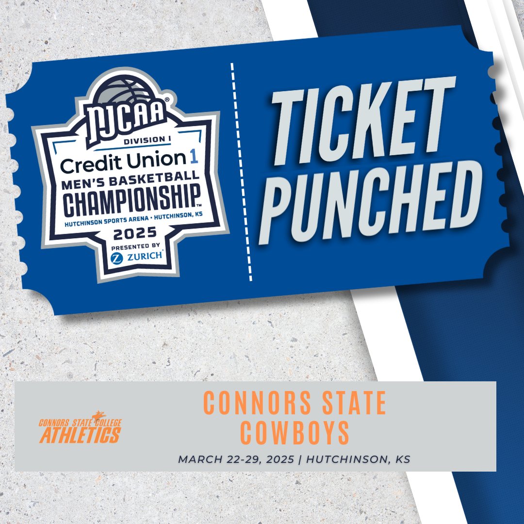 NJCAA Basketball (@njcaabasketball) on Twitter photo ๐๏ธ๐ Cowboys claim the South Central District
Connors State is going back to Hutch after defeating NEO in the district championship and advances to the 2025 <a href="/MyCreditUnion1/">Credit Union 1</a> #NJCAABasketball DI Men's Championship!
njcaa.org/sports/mbkb/20โฆ ๐๏ธ๐ Cowboys claim the South Central District
Connors State is going back to Hutch after defeating NEO in the district championship and advances to the 2025 <a href="/MyCreditUnion1/">Credit Union 1</a> #NJCAABasketball DI Men's Championship!
njcaa.org/sports/mbkb/20โฆ
