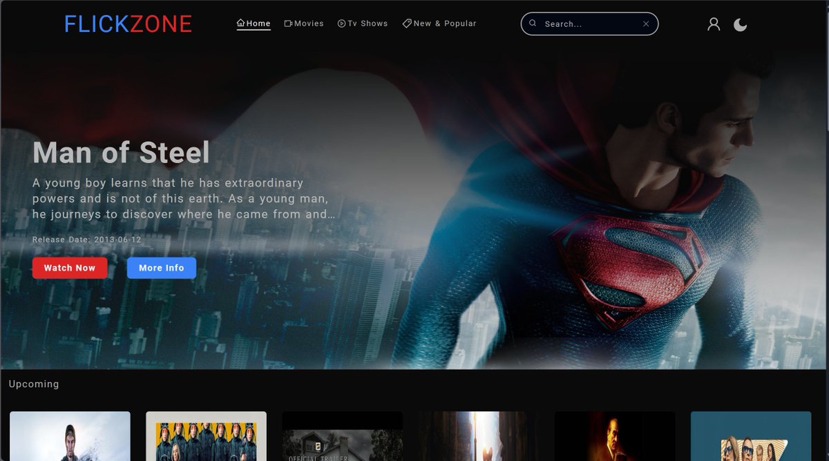 I just finished developing a movie web app using #React #Firebase and #Tailwind and other modern libraries and technologies and I want to share it with you. Have a look at it and let me know if you have any questions and suggestions. Link: flick-zone-gules.vercel.app