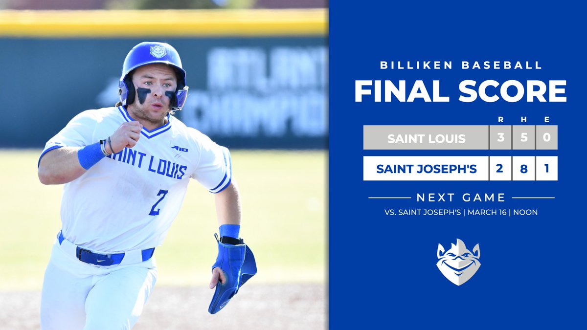 FINAL | SLU 3, SJU 2

📊 Ethan Sitzman 2-4, 2 RBI
       Max McGwire RBI
       Jack Weber W, 8.0 IP, 6 K