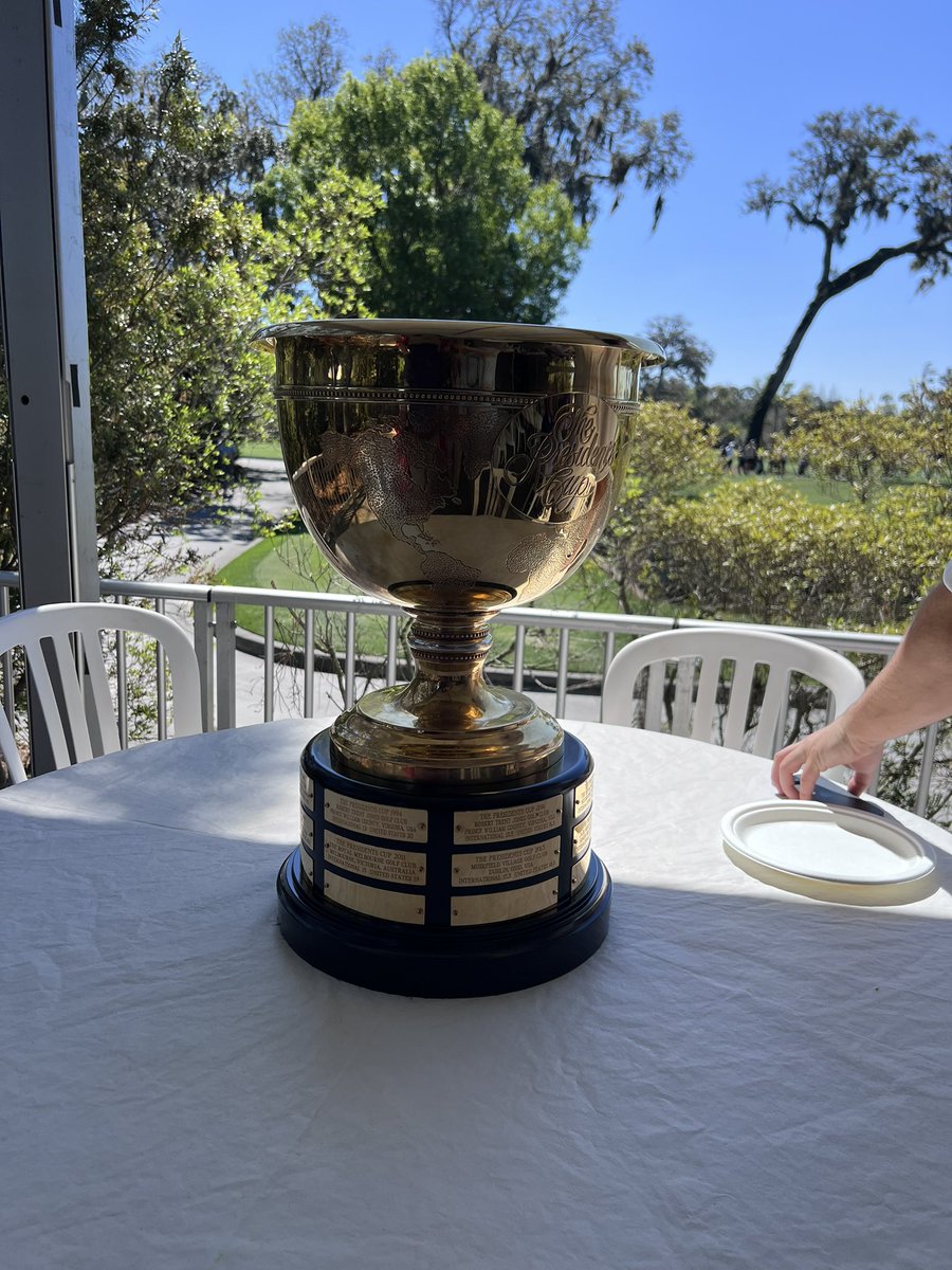 Fun few days in Jacksonville for Sewanee Lacrosse (2 games and 2 Ws) and TPC and visit with the Presidents Cup.  #77 had big  day yesterday with 3 Assist.