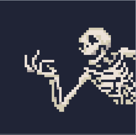 scofieldmon's tweet photo. Today is my 315th day on @basepaint_xyz . I wanted to contribute to today's theme with this skeleton on the side. To be honest, I thought it wouldn't be well received 😅. https://t.co/tgStZBpezx