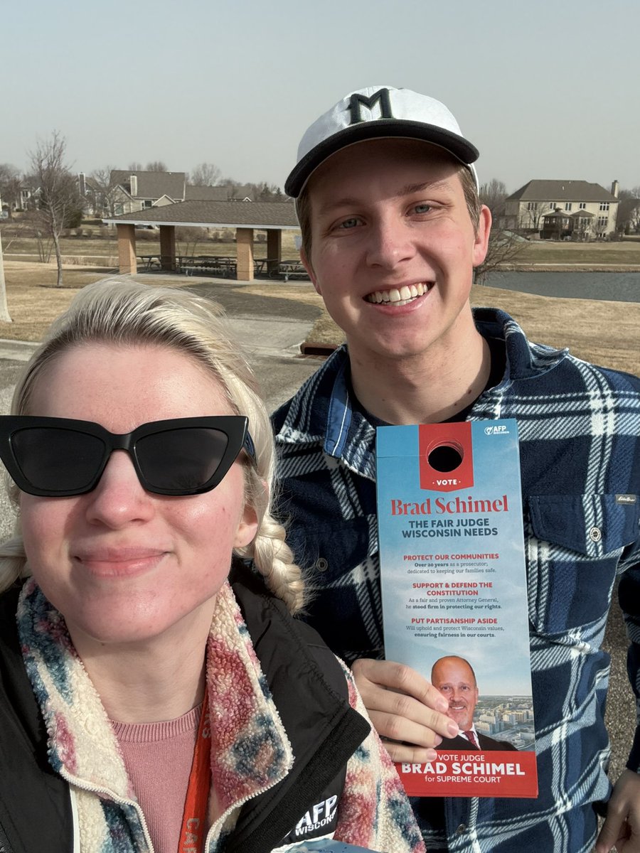 Thank you to everyone who came out today to knock on doors for <a href="/TeamSchimel/">Team Schimel</a> in Menomonee Falls!