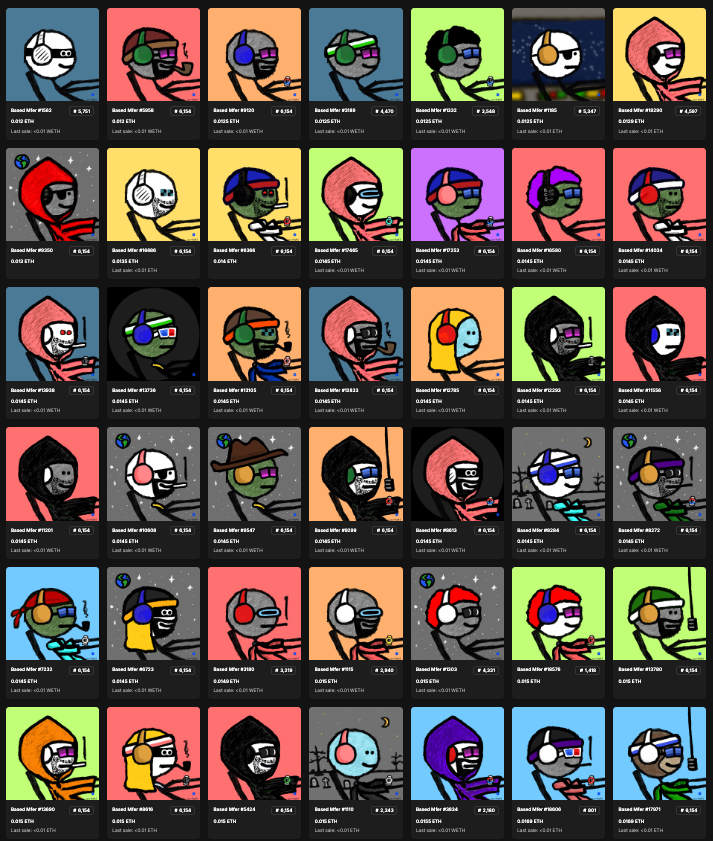 Bunch of nice hoodies on the floor now of Based Mfers. Happy collecting frens, get them while they last 🔵-'