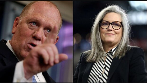 Chicago1Ray's tweet photo. Tom Homan publicly warns Katie Hobbs that if she doesn't comply with ICE agents that he will arrest her for obstruction 

Tom Homan is an absolute legend 🔥 https://t.co/wbOy62F2lj