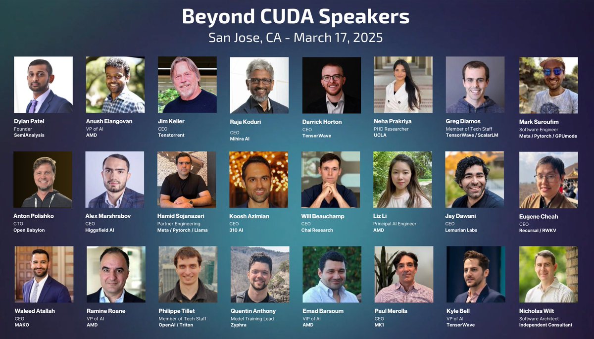 jtatarchuk's tweet image. The momentum is building. 🌊 #beyondCUDA
lu.ma/beyondcuda25