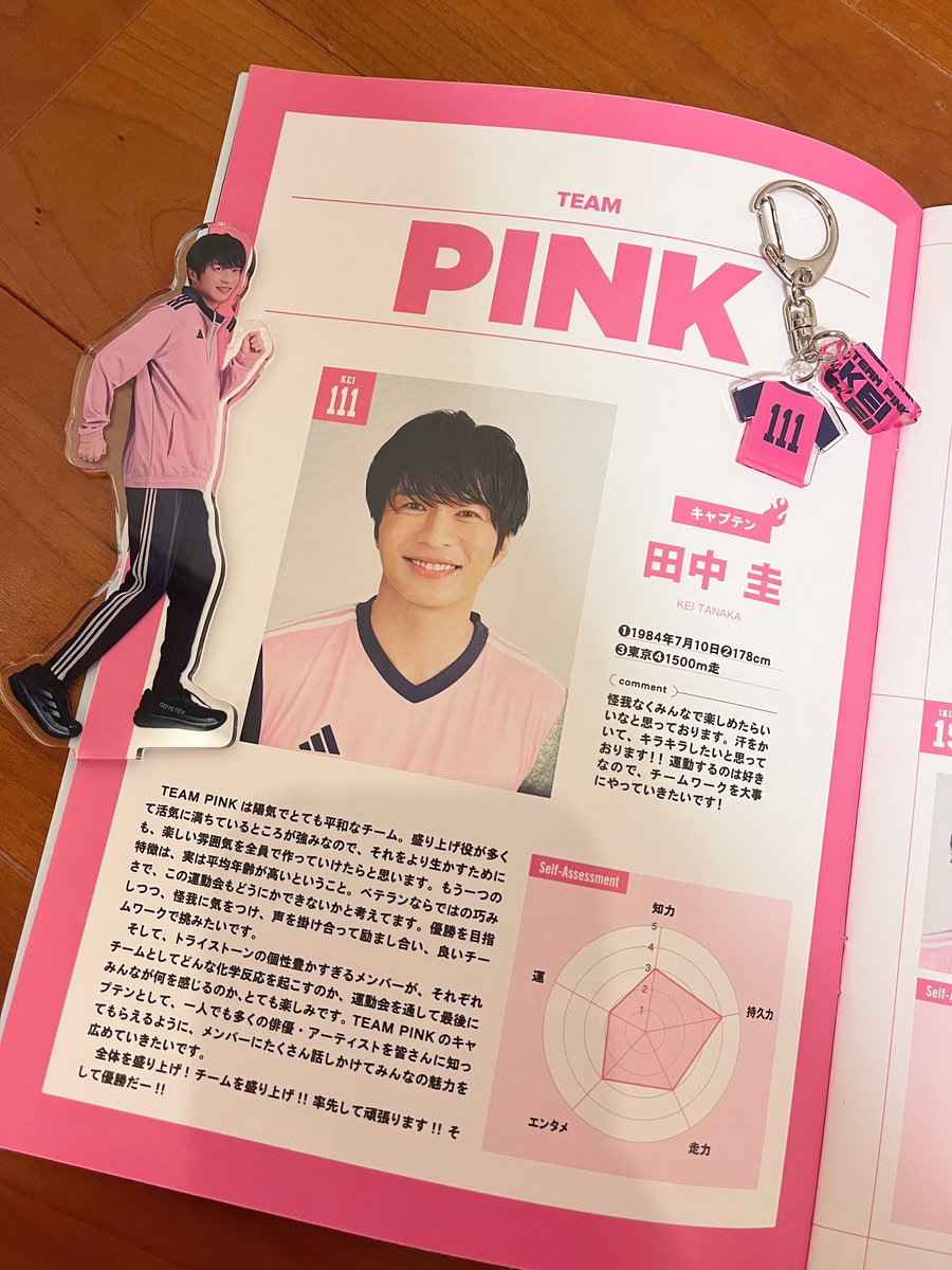 ☆トライストーン大運動　ピンク　田中圭 トライストーン大運動会 続報です！📢 4つのチーム分けが発表されまし