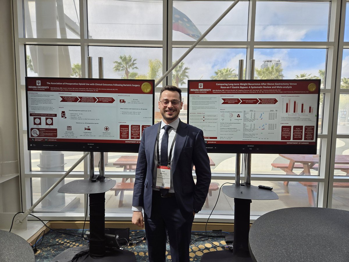 Qais AbuHasan (@qaisabuhasan) on Twitter photo Had an incredible time at #SAGES2025 presenting our <a href="/IU_Surgery/">Indiana Surgery -Indiana Univ School of Medicine</a> research and catching up with friends and colleagues from around the country and beyond! Can't wait until #SAGES2026 in Tampa!
<a href="/IU_SOQIC/">SOQIC</a> <a href="/dstefanidis1/">Dimitrios Stefanidis</a> <a href="/TarikYuceMD/">Tarik Yuce</a> <a href="/SAGES_Updates/">SAGES is in Tampa in 2026!</a> Had an incredible time at #SAGES2025 presenting our <a href="/IU_Surgery/">Indiana Surgery -Indiana Univ School of Medicine</a> research and catching up with friends and colleagues from around the country and beyond! Can't wait until #SAGES2026 in Tampa!
<a href="/IU_SOQIC/">SOQIC</a> <a href="/dstefanidis1/">Dimitrios Stefanidis</a> <a href="/TarikYuceMD/">Tarik Yuce</a> <a href="/SAGES_Updates/">SAGES is in Tampa in 2026!</a>