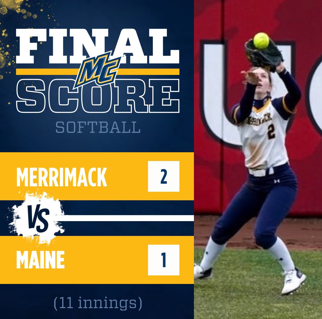 MerrimackSB's tweet photo. WARRIORS WIN GAME 1 !!! ALEX MILLER WAS THE HERO IN EXTRA INNINGS!!!

#GoMack #Team40 https://t.co/FB3ityGWA2