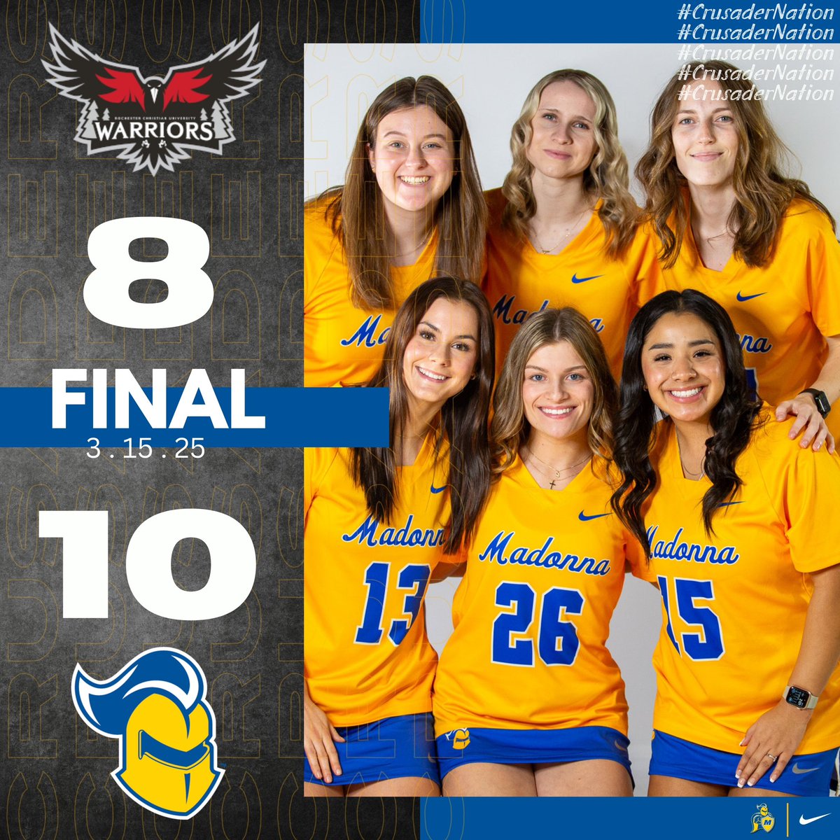 CRUSADERS WIN!! 

Madonna battled the Warriors and the weather to snag their first win!

#crusadernation