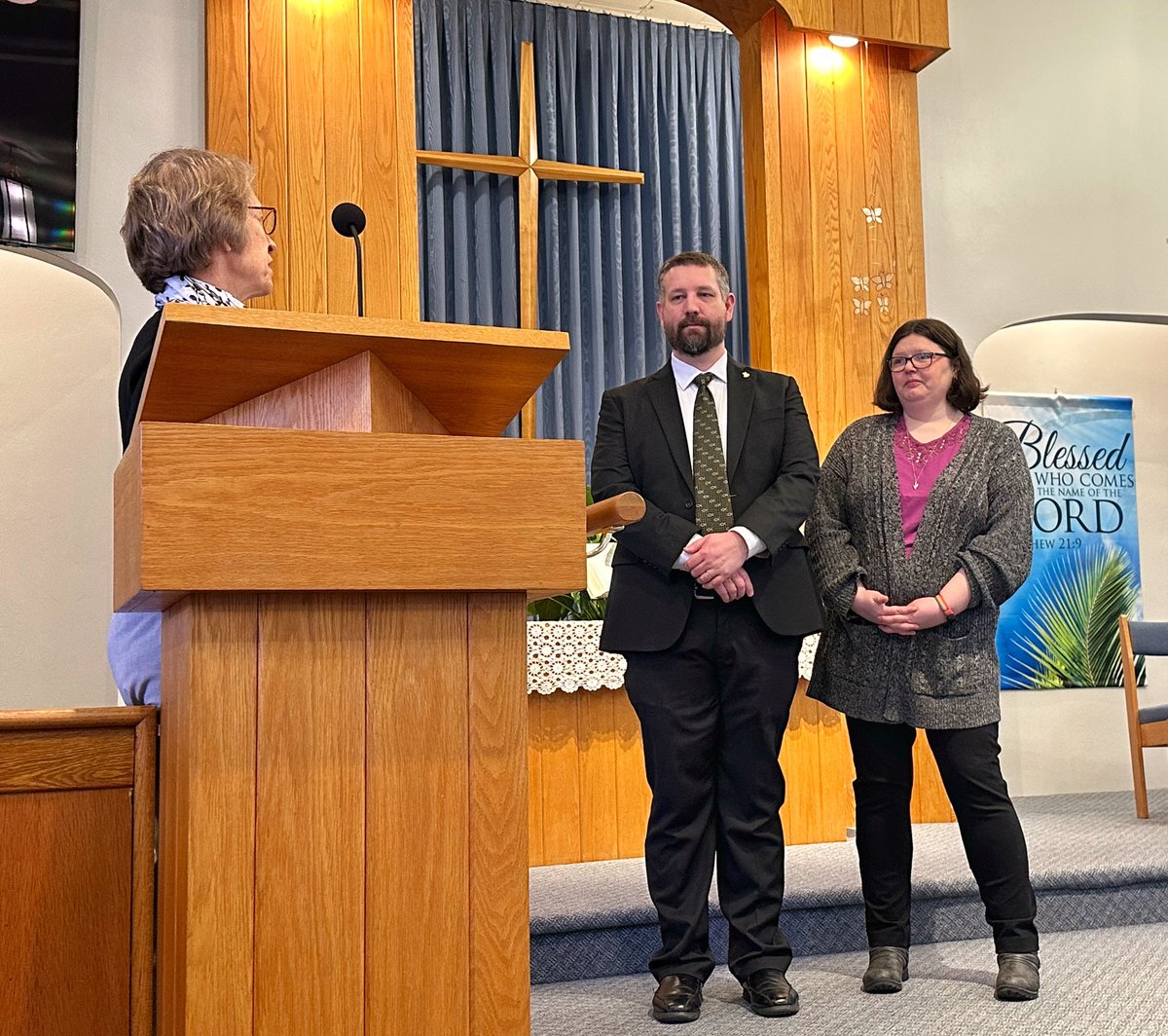 ModeratorPaul's tweet image. So meaningful to participate in the installation service this afternoon for Doug Veal as the new District Executive Minister for the Mid Atlantic District, Church of the Brethren. 

I read the Hebrew scripture selection from Micah 6.