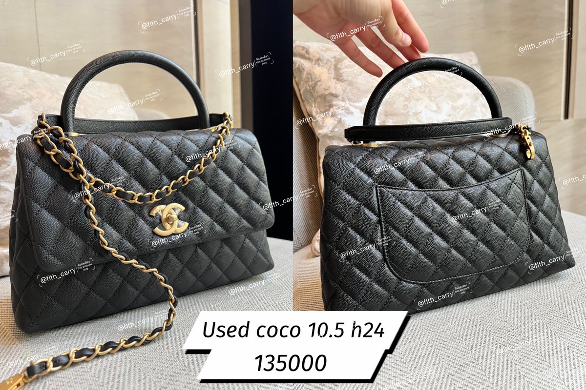 FLTH_CARRY's tweet photo. (available) used like new chanel coco 10.5 h24🤍

🤍equipment 🤍
- cloth bag 
- box 
- card

🛒price 135,000฿🛒

#รับหิ้ว #รับหิ้วชาแนล #รับหิ้วchanel #กระเป๋าแบรนด์เนม #ตามหา #chanel #กระเป๋าrally #รับหิ้วทุกอย่าง #กระเป๋าสตางค์ https://t.co/PebyuhLV0W