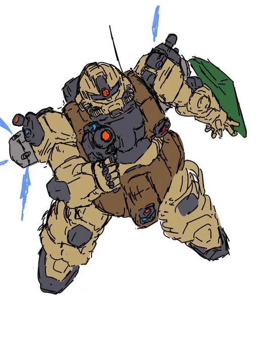 ザク強行偵察型のラフ
