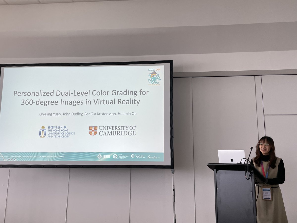 HKUST VisLab (@vislab_hkust) on Twitter photo Back from <a href="/IEEEVR/">IEEE Virtual Reality</a> in Saint Marlo, France! Check out our two new papers!
🥇Illuminating the Scene: How Virtual Environments and Learning Modes Shape Film Lighting Mastery in Virtual Reality
Personalized Dual-Level Color Grading for 360-degree Images in Virtual Reality Back from <a href="/IEEEVR/">IEEE Virtual Reality</a> in Saint Marlo, France! Check out our two new papers!
🥇Illuminating the Scene: How Virtual Environments and Learning Modes Shape Film Lighting Mastery in Virtual Reality
Personalized Dual-Level Color Grading for 360-degree Images in Virtual Reality