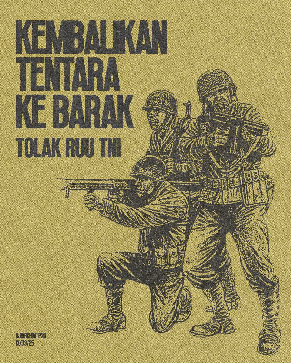 Kembalikan TNI ke barak! #TolakRUUTNI