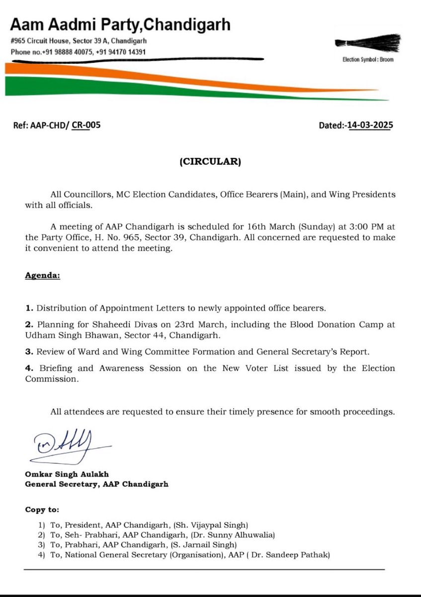 I urge the <a href="/ECISVEEP/">Election Commission of India</a> of India and the <a href="/BJP4India/">BJP</a> Govt to take cognizance of gross misuse of official accommodation #965 Sector 39 Chandigarh meant for Ministers of Punjab Government for being used as <a href="/AamAadmiParty/">AAP</a> office for political activities allotted to them by the