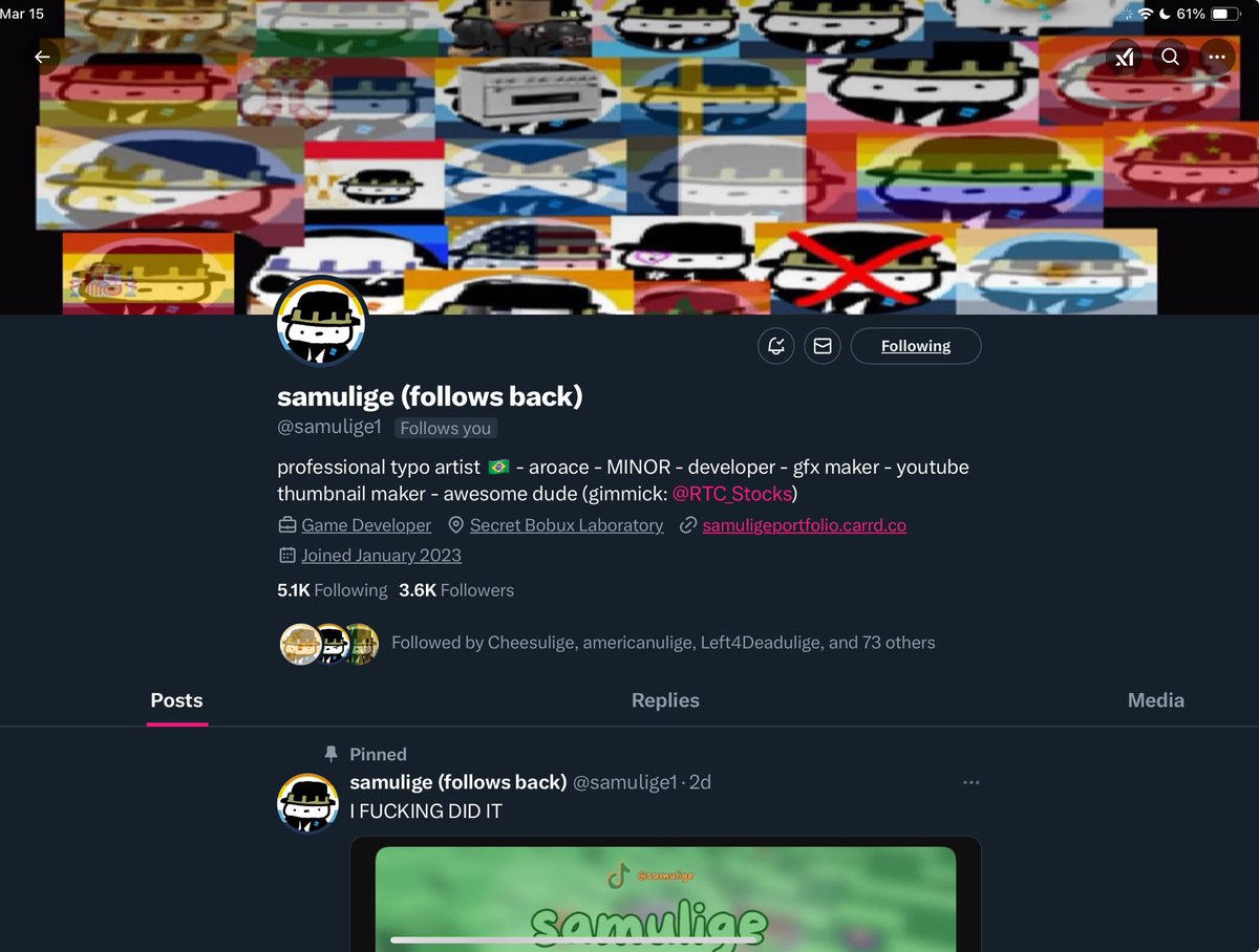 spainulige1's tweet photo. omg chat @samulige1 added me to his banner
totally didn’t dm him https://t.co/qYQphUjlxg