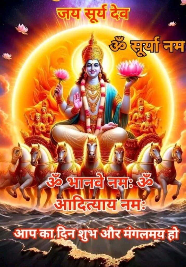 जय श्री सूर्य देव नमः 🚩
Good morning have a wonderful day 🙏