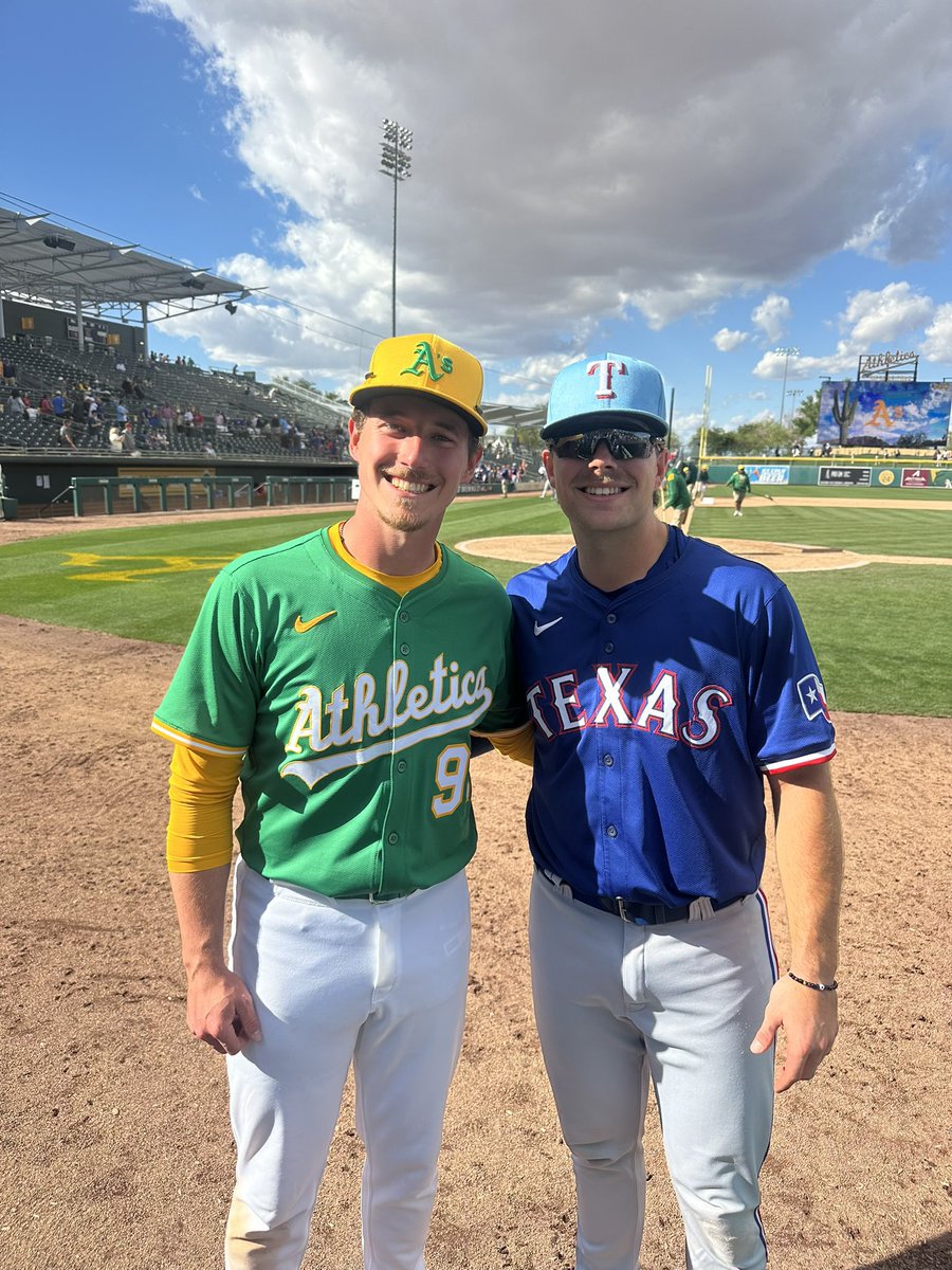 Shayne Pickering (@shaynep_media) on Twitter photo VFLs Jared Dickey (A’s) and Cal Stark (Rangers) faced off against each other for the first time in their pro careers
Photo via <a href="/TammyDickey19/">Tammy Dickey</a> VFLs Jared Dickey (A’s) and Cal Stark (Rangers) faced off against each other for the first time in their pro careers
Photo via <a href="/TammyDickey19/">Tammy Dickey</a>
