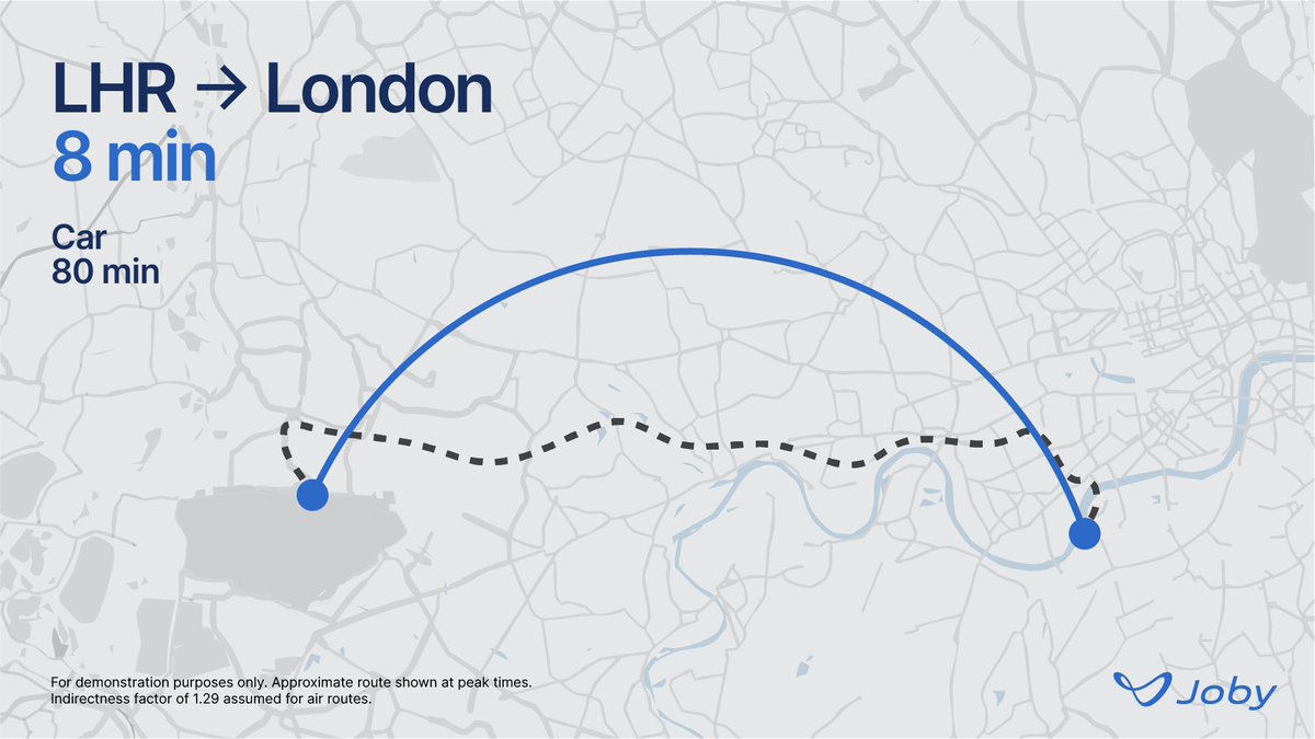 jobyaviation's tweet photo. Get ready, UK! We're partnering with @VirginAtlantic to launch our electric air taxi service, offering a faster, dreamier way to get around.

Read more: https://t.co/mVRG1UL0Vf