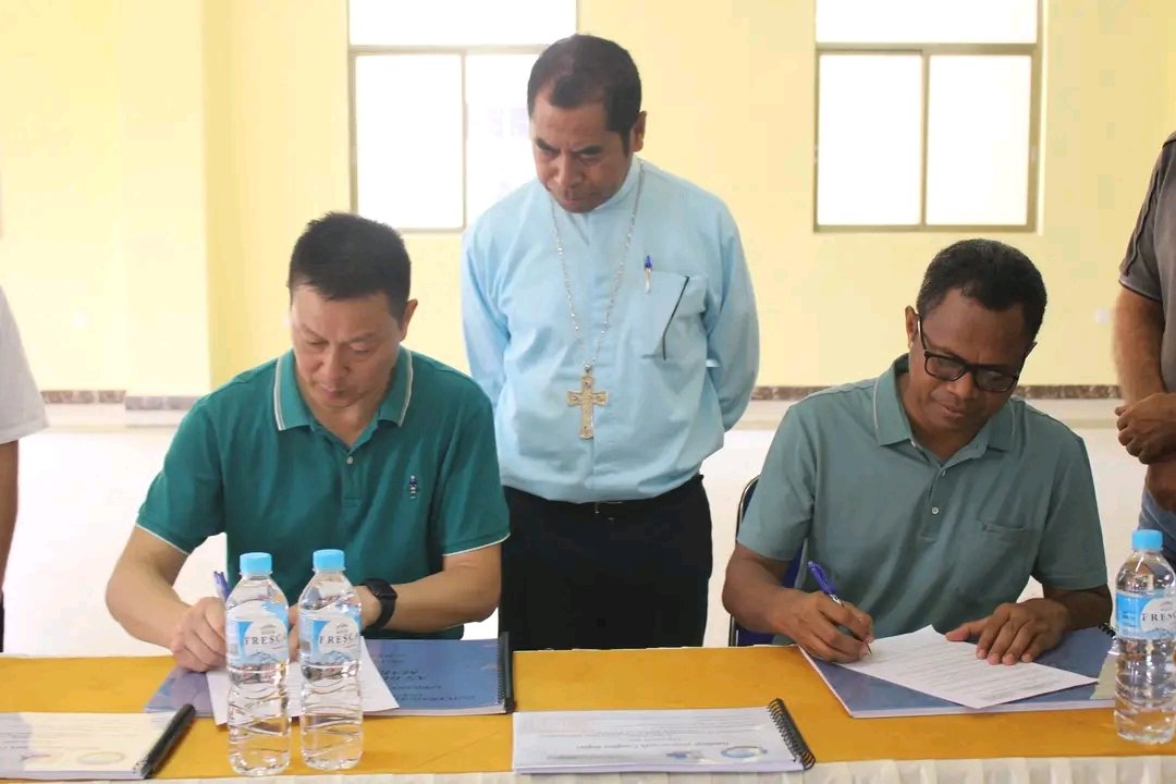 FFspdd's tweet image. Iha loron 15 Março 2025, oficialmente entrega ona obra edifício foun UCT (Biblioteca no Laboratório) hosi empresa International HE FU Construction Lda ba dono da obra Arquidiocese de Dili, liu hosi Fundação São Paulo.  Agradeçe wain ba ita hotu nia cooperação.