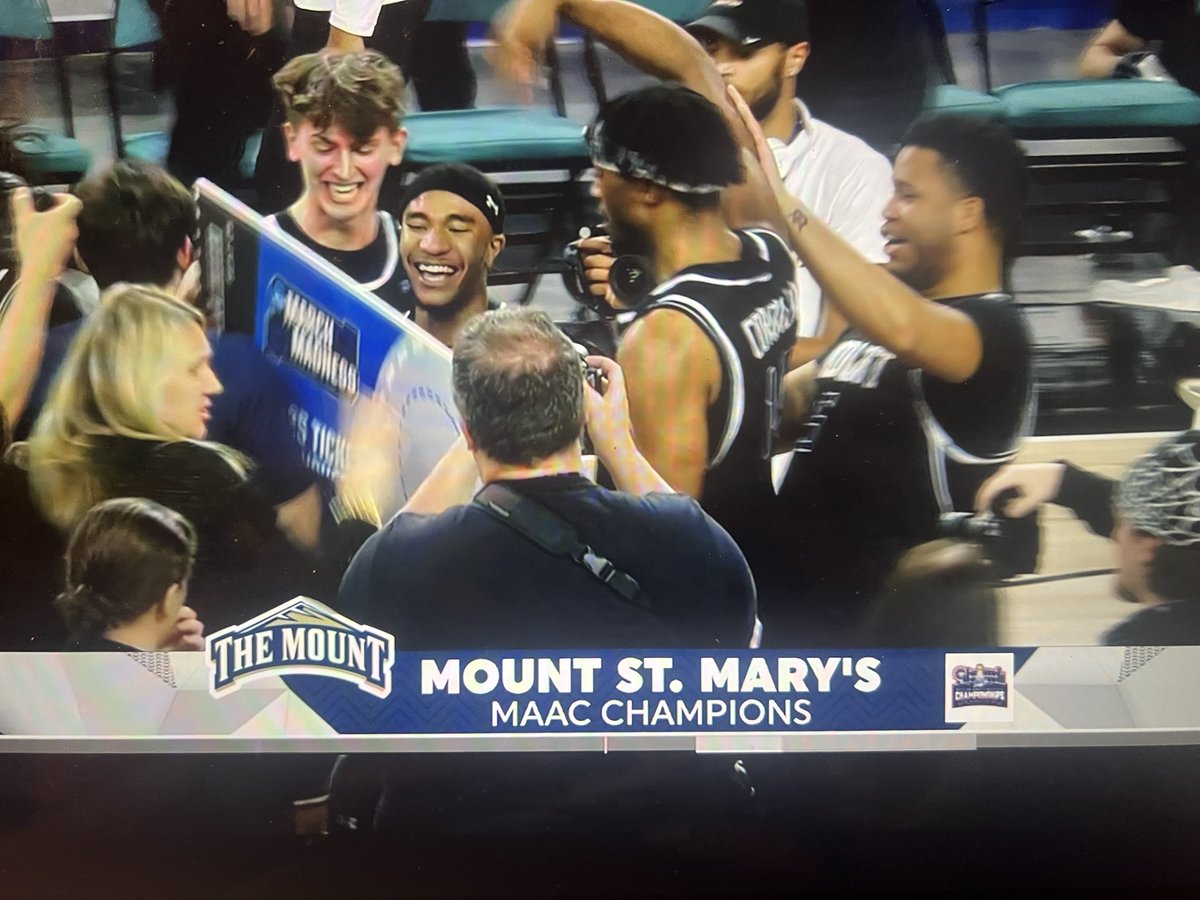 STAND UP EMMITSBURG!

THE OLDEST CATHOLIC COLLEGE IN THE UNITED STATES IS GOING BACK TO THE BIG DANCE!

DONNY LIND IN HIS FIRST SEASON AS THE HEAD COACH OF THE MOUNT TAKES THEM BACK TO THE DANCE.

SHOUTOUT ADAM POHL! SHOUTOUT RALPH! SHOUTOUT THE WALLACE FAMILY! SHOUTOUT MARYLAND!