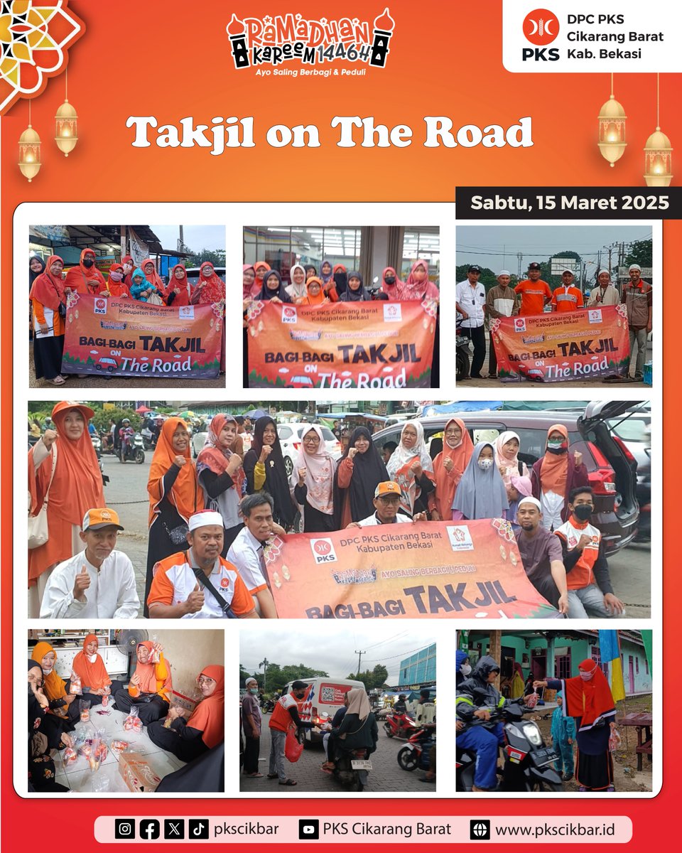 Takjil On The Road PKS Cikarang Barat

1. Telaga murni di depan gerbang sakinah dan di depan Markas Dakwah
2. Telaga asih di depan Indomaret Bedeng.
3. Mekar wangi, Lampu Merah Mekarwangi
4. Telajung

#ramadhan1446h #cikarangbarat #kabupatenbekasi