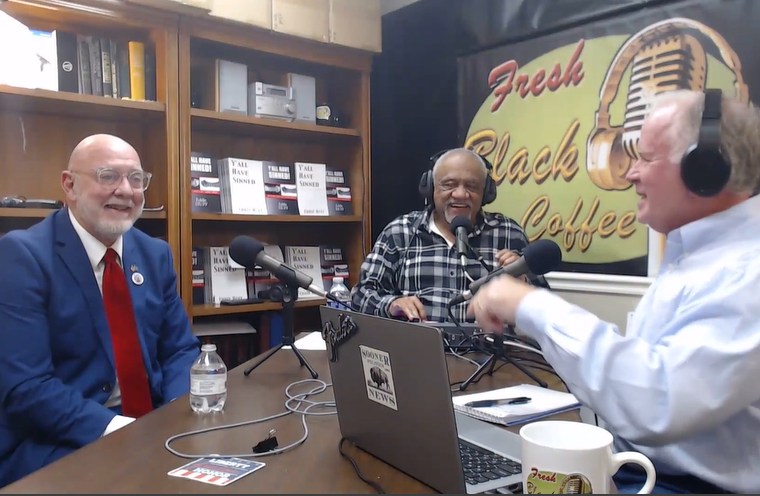 FreshBlckCoffee's tweet photo. Leaders And Posers
Marine Major, Greg Hendrix, talks military service and vets issues. Then shares his lingering suspicions about a candidate for OKGOP Chair, John Bennett. 
Then Stan Stevens,  shares his vision for greater party growth and reforms.
https://t.co/wJrpLBT1BY https://t.co/KlWFskXqv7
