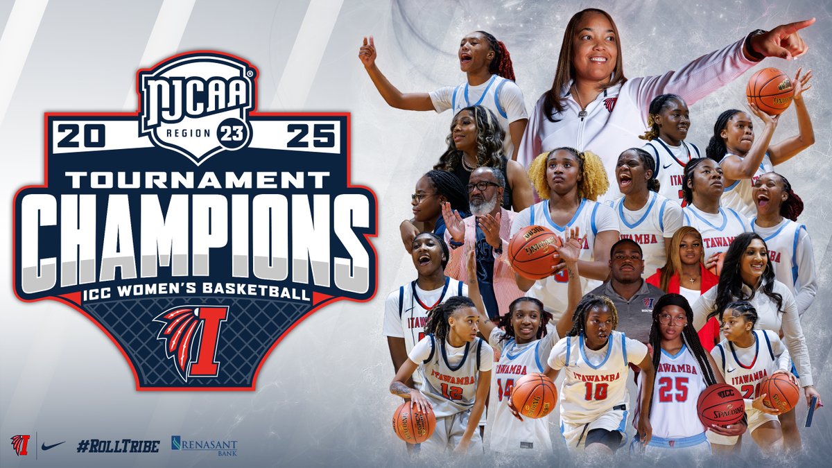 <a href="/LetsGoICCWBB/">ICC Women’s Basketball</a> wins the 2025 NJCAA Region 23 Tournament - their first since 2016 and fifth overall! #RollTribe #ICCWBB