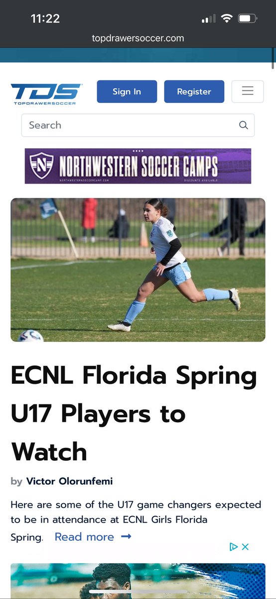 olivia_lk3's tweet photo. Thank you @TopDrawerSoccer for naming me a “U17 Player to Watch” at the recent ECNL Florida showcase. What a huge honor! I hope I lived up to the title and am able to do so again in AZ soon! @ImYouthSoccer @ECNLgirls https://t.co/dTg6eXD8rC