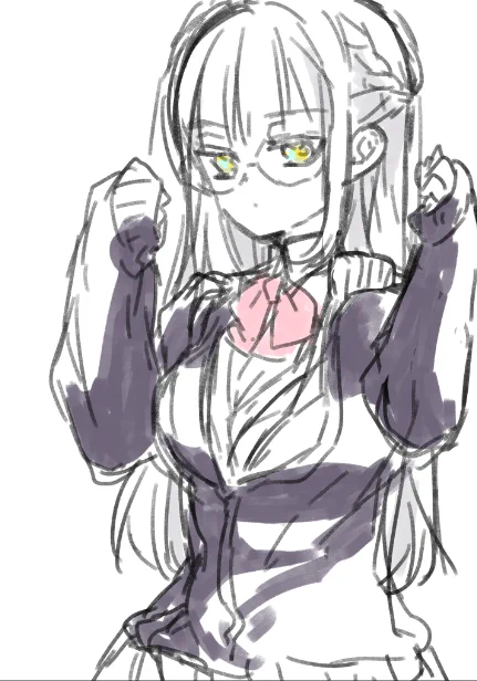 こう変更 白髪 ツン顔 ジャージ+制服 ジャージ制服ってよくないか…?(萌