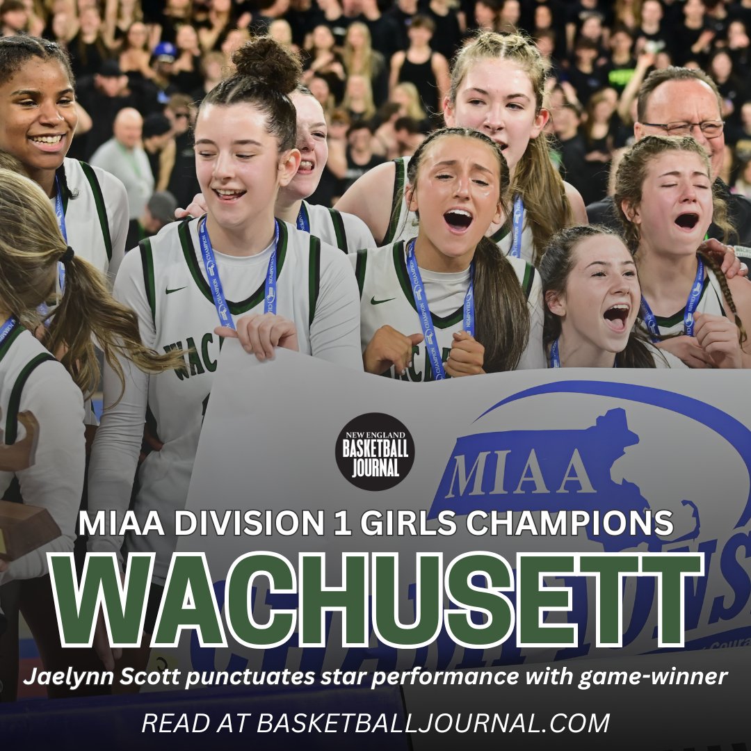 New England Basketball Journal (@nehoopjournal) on Twitter photo Jaelynn Scott’s 31 points and winning layup with three seconds left capped one of the most thrilling girls state title games in recent memory.
<a href="/WachusettAD/">Wachusett Athletics</a>, after coming so close for years, is finally a Division 1 champion.
From <a href="/ethman43/">Ethan Fuller</a>:
basketballjournal.com/2025/03/16/jae… Jaelynn Scott’s 31 points and winning layup with three seconds left capped one of the most thrilling girls state title games in recent memory.
<a href="/WachusettAD/">Wachusett Athletics</a>, after coming so close for years, is finally a Division 1 champion.
From <a href="/ethman43/">Ethan Fuller</a>:
basketballjournal.com/2025/03/16/jae…