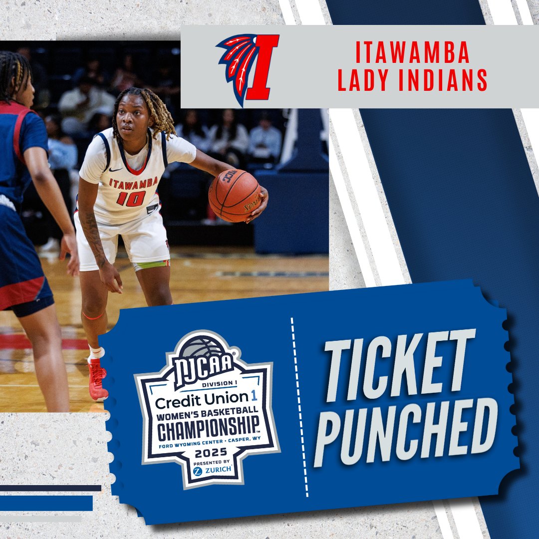 NJCAA Basketball (@njcaabasketball) on Twitter photo 🎟️👊 Itawamba clinches the final district
The Lady Indians win the Gulf District Championship and will play in the 2025 <a href="/MyCreditUnion1/">Credit Union 1</a> #NJCAABasketball DI Women's Championship!
njcaa.org/sports/wbkb/20… 🎟️👊 Itawamba clinches the final district
The Lady Indians win the Gulf District Championship and will play in the 2025 <a href="/MyCreditUnion1/">Credit Union 1</a> #NJCAABasketball DI Women's Championship!
njcaa.org/sports/wbkb/20…