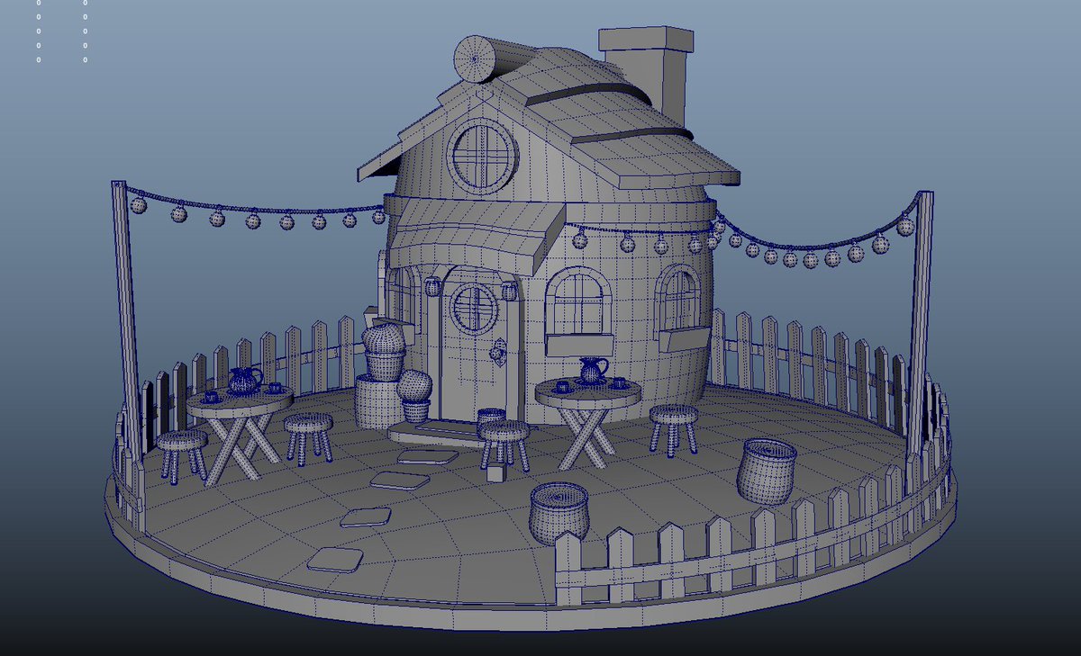 HeatherElroyART's tweet photo. Okaaay. Finally finished the Concept Art for my future Cutesy Diorama. 
I did a 3D Block out and then drew over it. Next is the SciFi one. https://t.co/rfDoIb920E