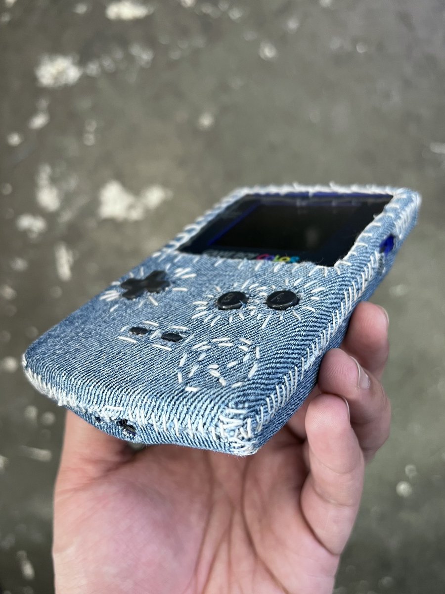 MadeByRila's tweet photo. Denim Gameboy Color https://t.co/jBY3dErpH8