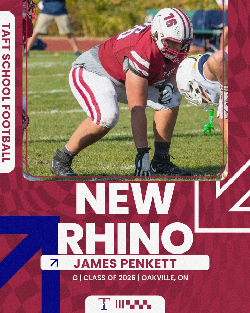 Taft Football (@taftfootballct) on Twitter photo Welcome (back) <a href="/JamesPenkett/">James Penkett ‘2026</a> ‘26
James will return to lock down his starting guard position. James is prepared to take on a leadership role and provide a physical presence on the interior OL!
hudl.com/v/2QaK67 Welcome (back) <a href="/JamesPenkett/">James Penkett ‘2026</a> ‘26
James will return to lock down his starting guard position. James is prepared to take on a leadership role and provide a physical presence on the interior OL!
hudl.com/v/2QaK67