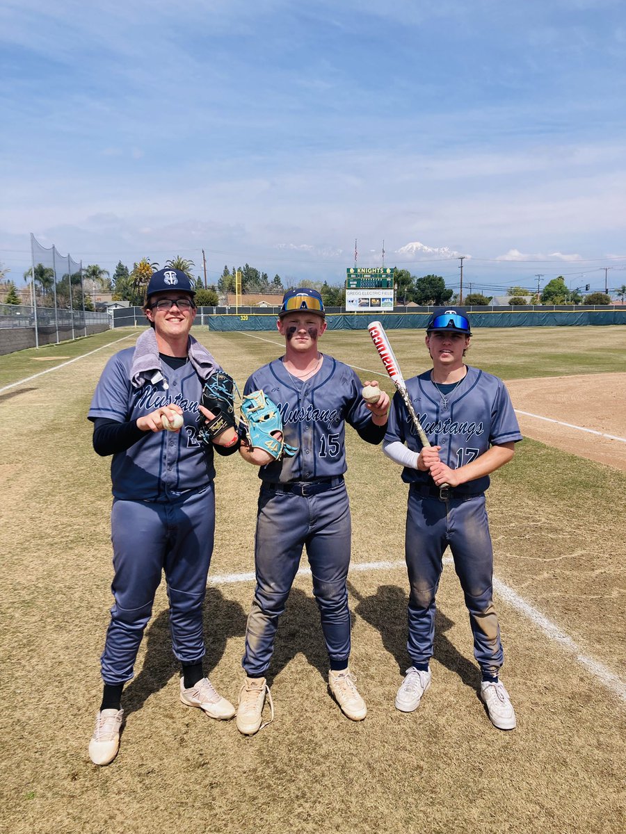 trabucobaseball's tweet photo. 5-0 Dub at Ontario Christian 

*Mike DeFrancesca 5Strong-W on the bump 

*Sam Crouse 2/4 at plate-Doubled/Scored &amp; Pitched 2Scoreless-2K’s 

*Amedeo Miller HUGE 2out 2RBI hit in the 7th. Scored 2x and played lock down D at 3B https://t.co/8KDUOUBJeA
