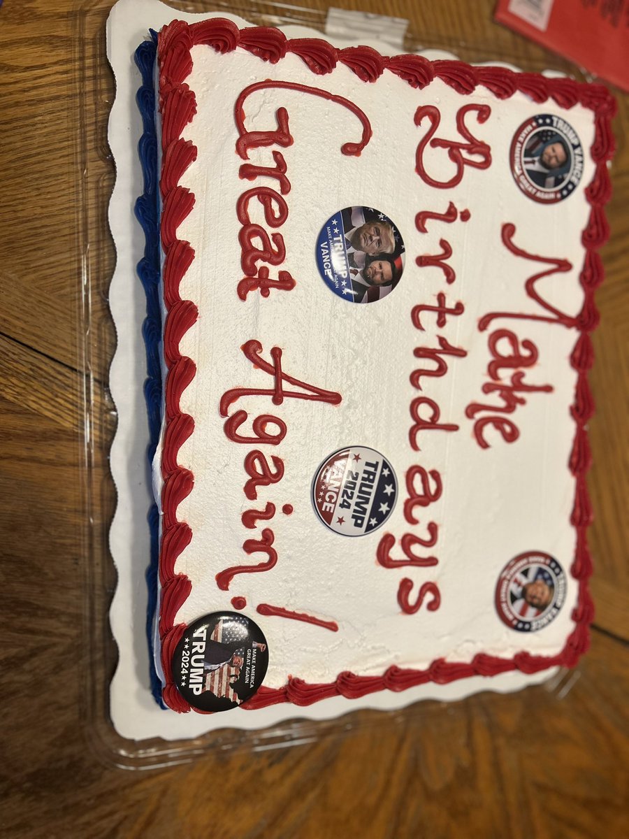 thatgrlsam's tweet photo. 8 years ago today president Trump wished my dad a happy birthday at his rally in Warren Ohio. It’s only fitting to throw a Trump-themed party for him since Trump is back in office! @POTUS @JDVance @realDonaldTrump @JDVance @elonmusk https://t.co/H38rIfAYK4
