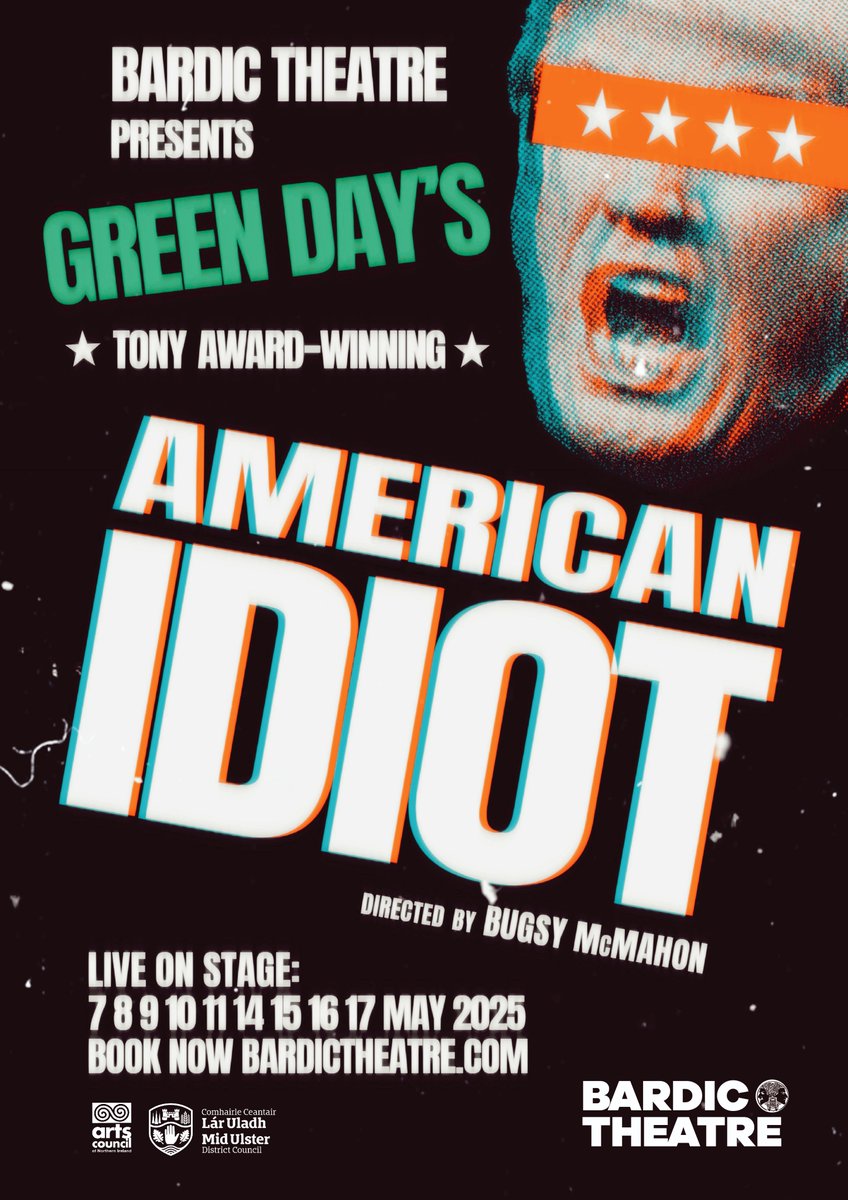 𝗢𝗡 𝗦𝗔𝗟𝗘 𝗡𝗢𝗪: it Green Day's #AmericanIdiot opening on Wednesday 07 May. 

From the producers of Everybody's Talking About Jamie, Evita, West Side Story and more Bardic are thrilled to present this great punk rock musical

Visit bardictheatre.com 

#GreenDay
