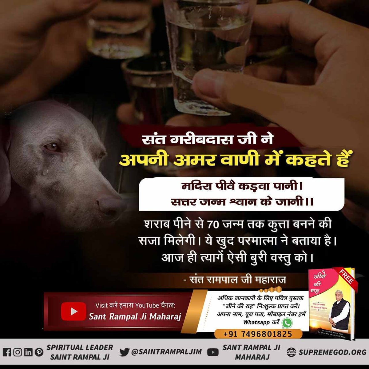 Ekta_988's tweet photo. #शराब_करती_है_पूरा_जीवन_खराब
शराब है खराब 
जो व्यक्ति नशा करता है,उसका वर्तमान तथा भविष्य दोनों नरक ही होते हैं।नशा हमारे भक्ति मार्ग में सबसे बड़ा बाधक है।

Visit Sa True Story YouTube https://t.co/i2cRMxUAUf