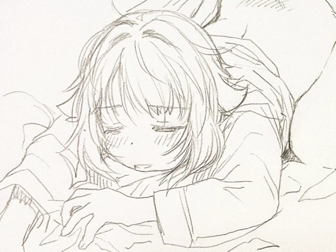 遅い休日の朝イチらくがき
寝相と寝起きの悪い幸子
しっかり寝ないとダメですよ 