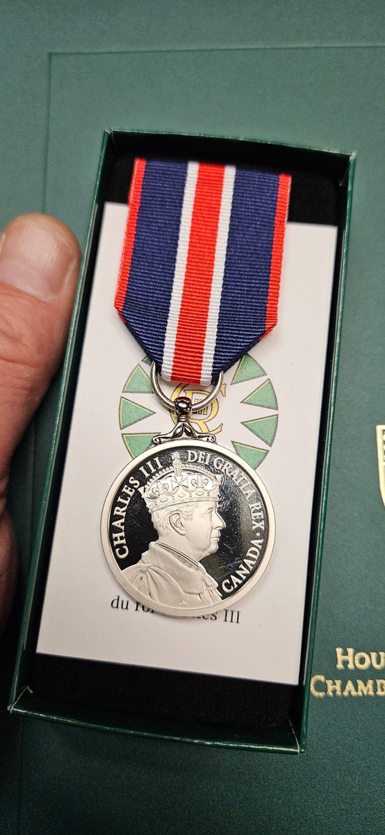 So this happened today.
I had the incredible honour of receiving the King’s Coronation Medal (Thanks Maddy!)
And thanks to those who've taught me how to soldier.  I was never the best, but I loved and tried every day.  
NON NOBIS SED PATRIAE
#KingsCoronationMedal #HonouredToServe