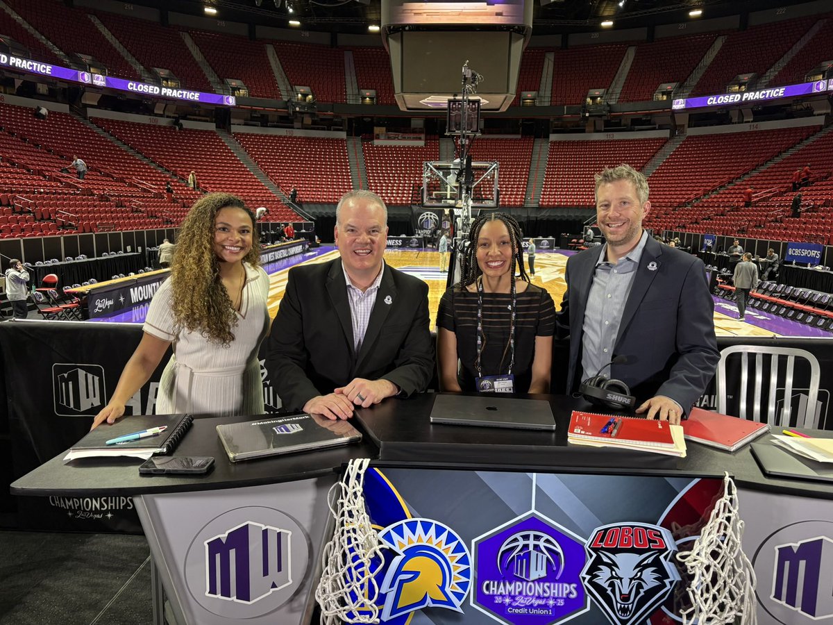 Best crew in the conference tournament biz! <a href="/JKurtz_MWN/">Jesse Kurtz 🎙</a> <a href="/Jade_t4/">Jade Thomas</a> <a href="/KarliePDrew/">Karlie Drew</a> <a href="/T_Oglesby22/">Terrence Oglesby</a> The <a href="/MountainWest/">Mountain West</a> Tournament always delivers!