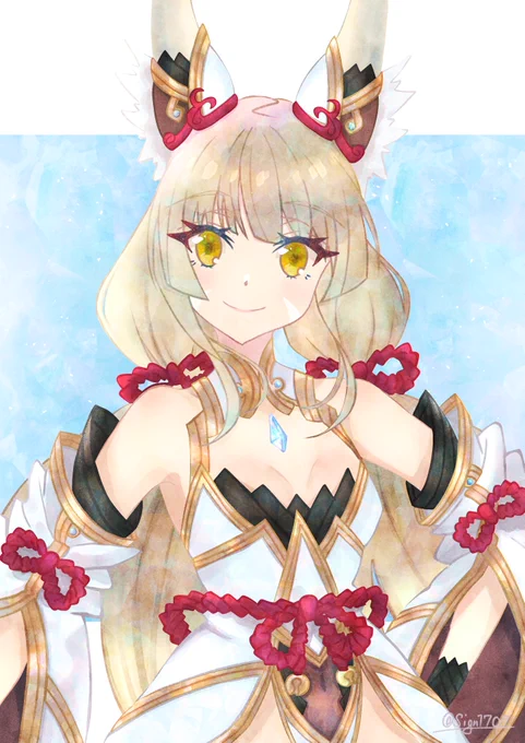 FinishedActually, this is a redraw of my first Nia artwork, which I originally drew in 2022.  #XenobladeChronicles2 #ゼノブレイド2 