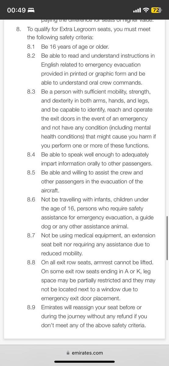 Rqitek's tweet photo. @emirates We were unfairly denied our pre-booked extra legroom seats on our flight from Bangkok to Lyon, despite no policy against pregnant passengers sitting there. Now in Dubai, told to resolve it at a desk that doesn’t exist. No staff to assist. How can you make this right? https://t.co/jjYCs420Lv